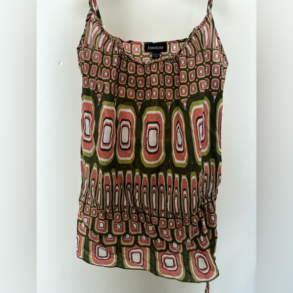 Bebe Vintage Mixed Print Boho Top - Picture 15 of 15